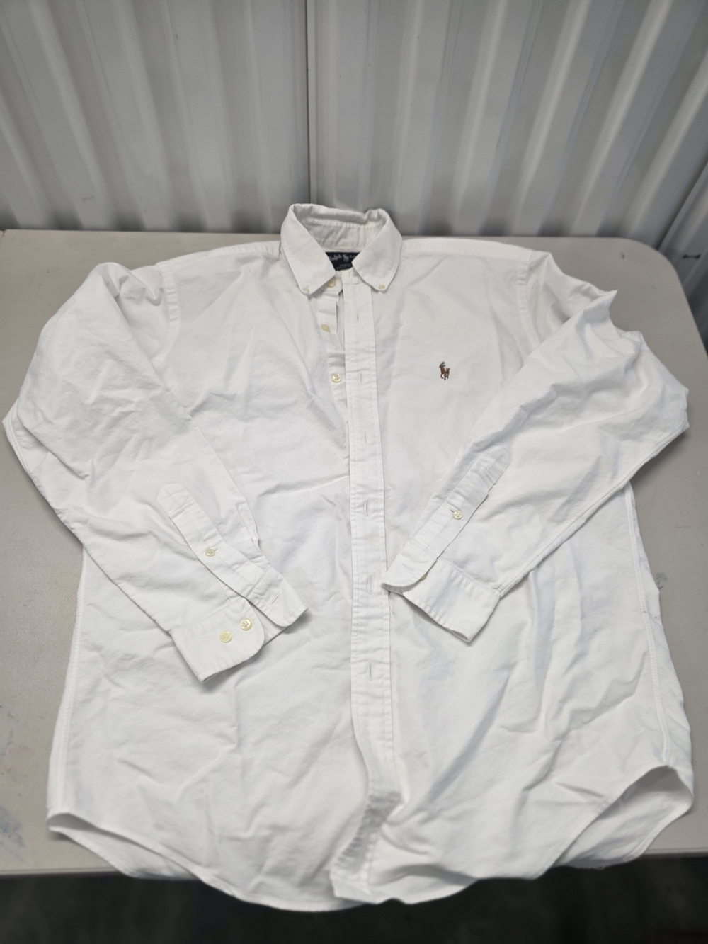 Ralph Lauren Yarmouth White Button Down Shirt Men's Size 15.5